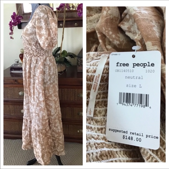 Free People Ellie Printed Maxi Dress.  NWT. - Picture 5 of 9